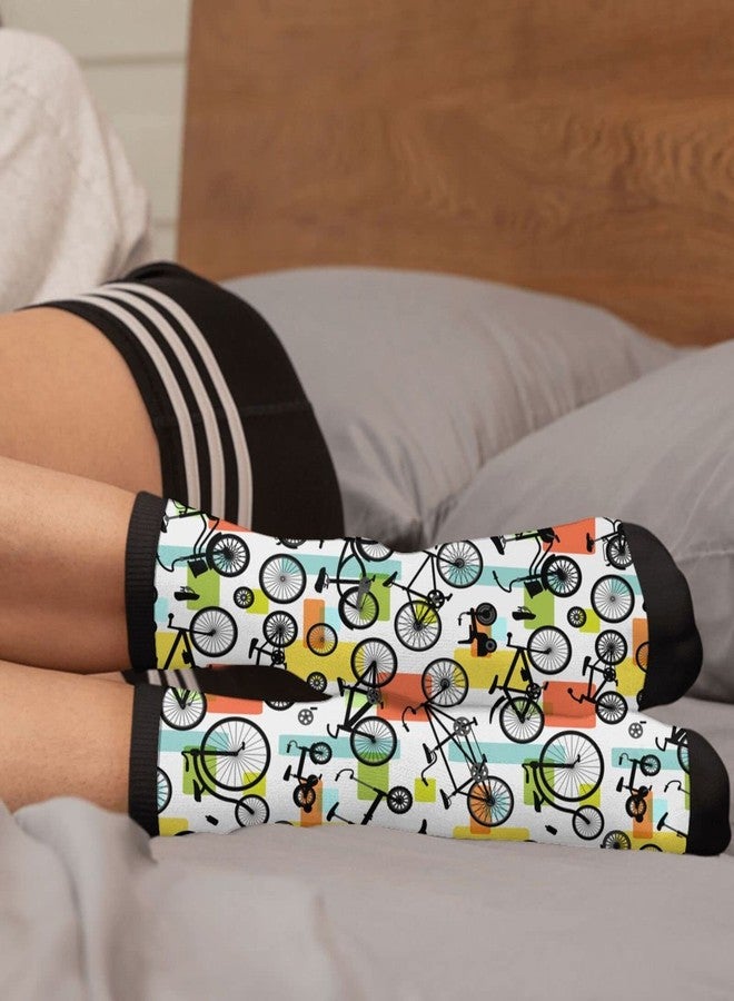 Giinly Bike Cycling Novelty Crew Socks Crazy Socks For Women & Men - Image 5